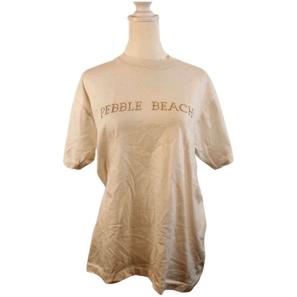 VTG Pebble Beach White T-Shirt Tee Size Large